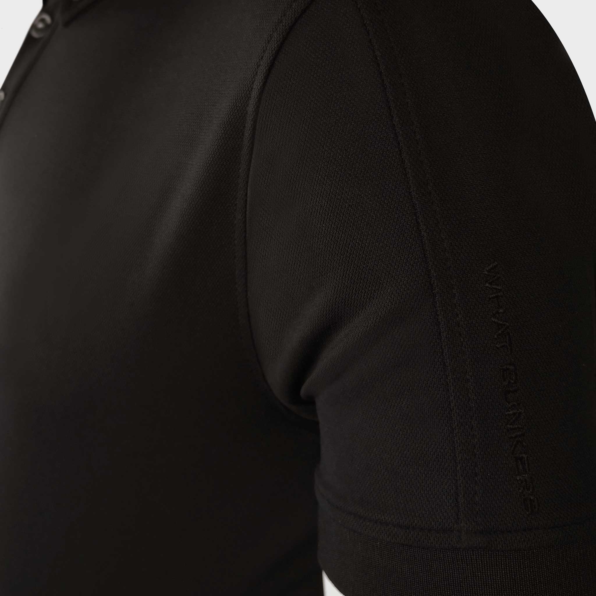 Black golf for men. Cool sleeve details.